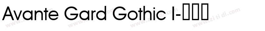 Avante Gard Gothic I字体转换